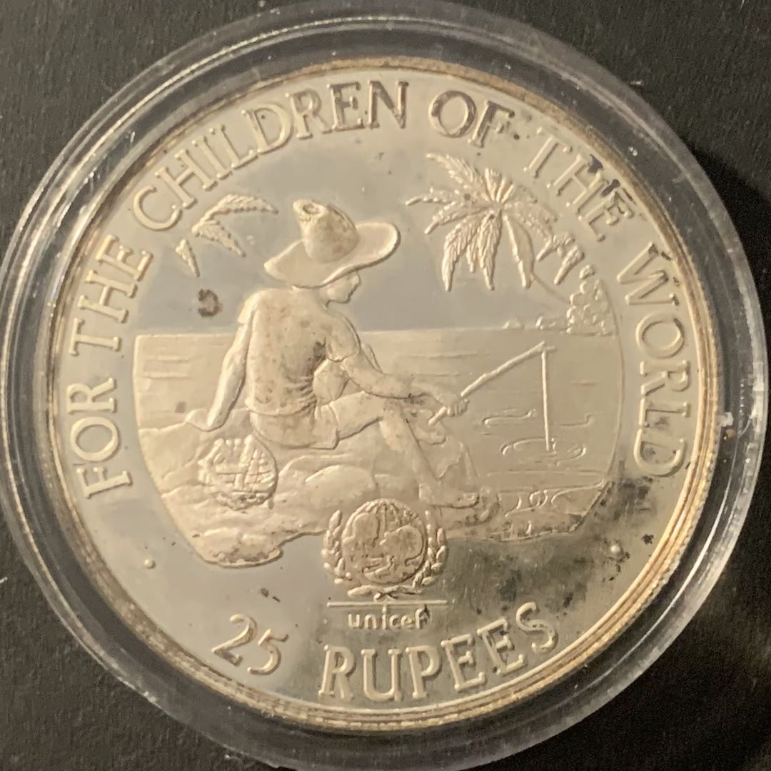 紫瑗钱币—微拍第84期  塞舌尔 1997年 联合国儿童基金会 UNICEF 19.44克 0.925银 精制