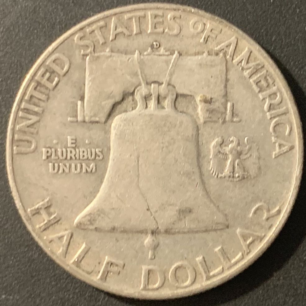 紫瑗钱币—微拍第84期  美国 1950年 富兰克林 50分 半美元 12.5克 0.9银