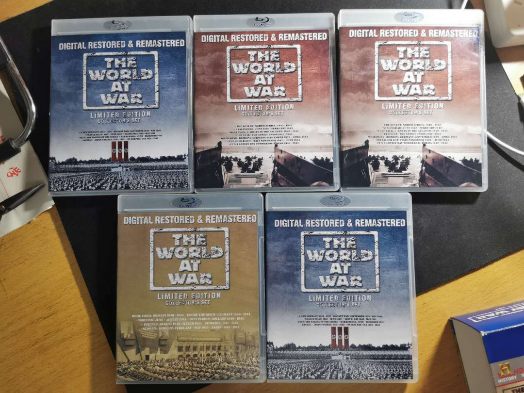 【鲸贝乐淘】千字文·第“荣业所基，籍甚无竟”号拍卖 【世界战争】全套DVD, 5盒，整套