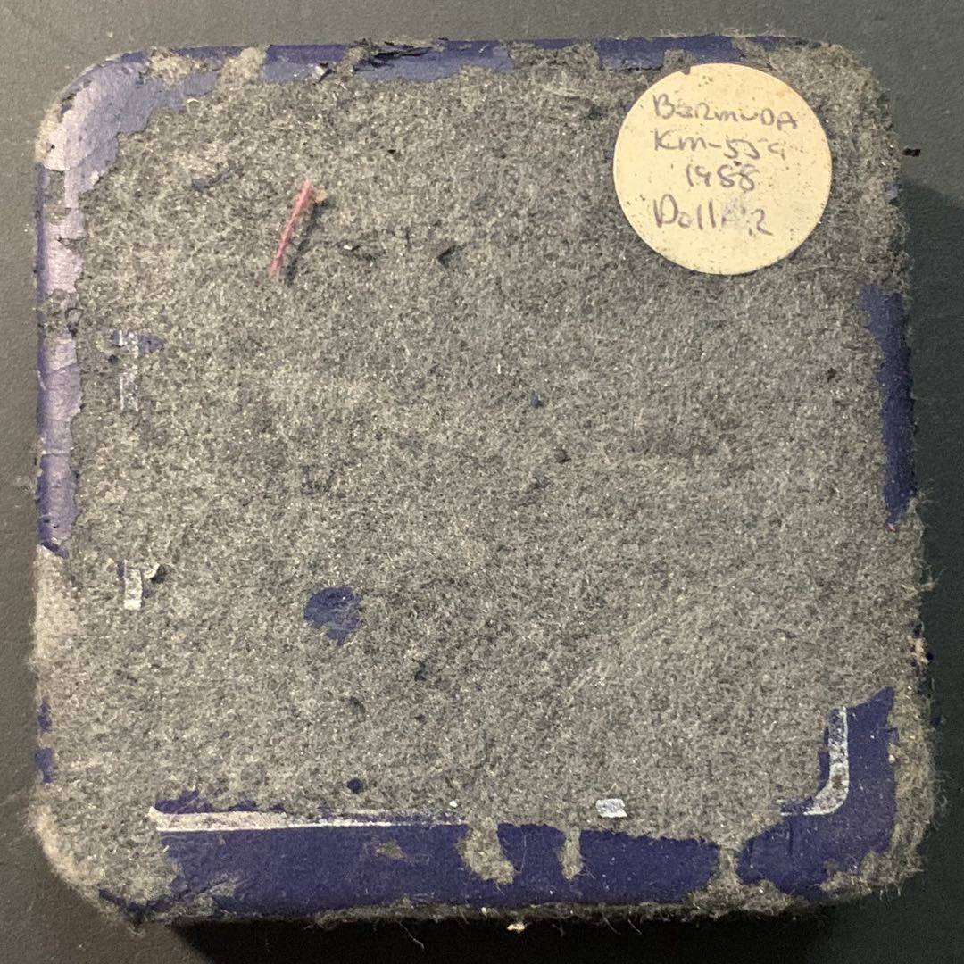 紫瑗钱币—微拍第84期  百慕大 1988年 铁路 1元 28.28克 0.925银 精制 原盒证书