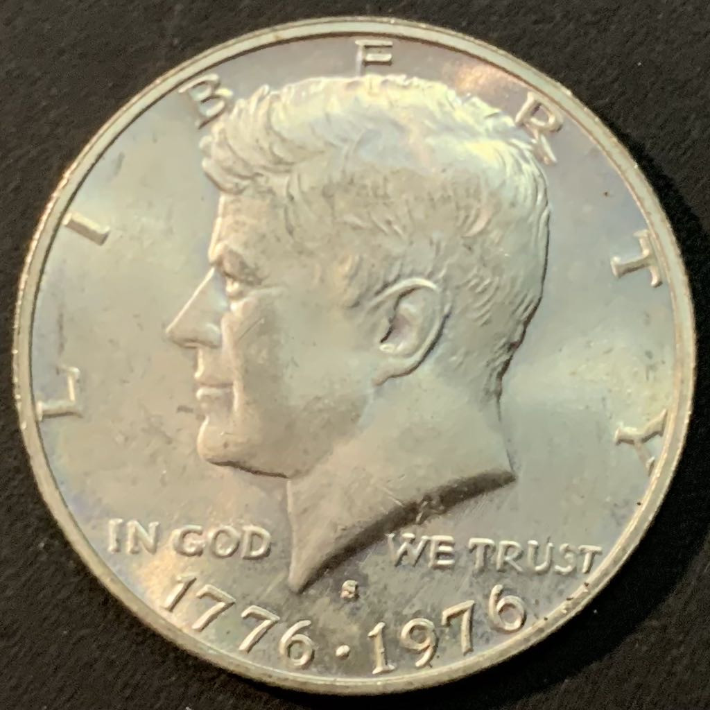 紫瑗钱币—微拍第85期  美国 1976年 建国200周年 半美元 50美分 12.3克 0.4银 BU