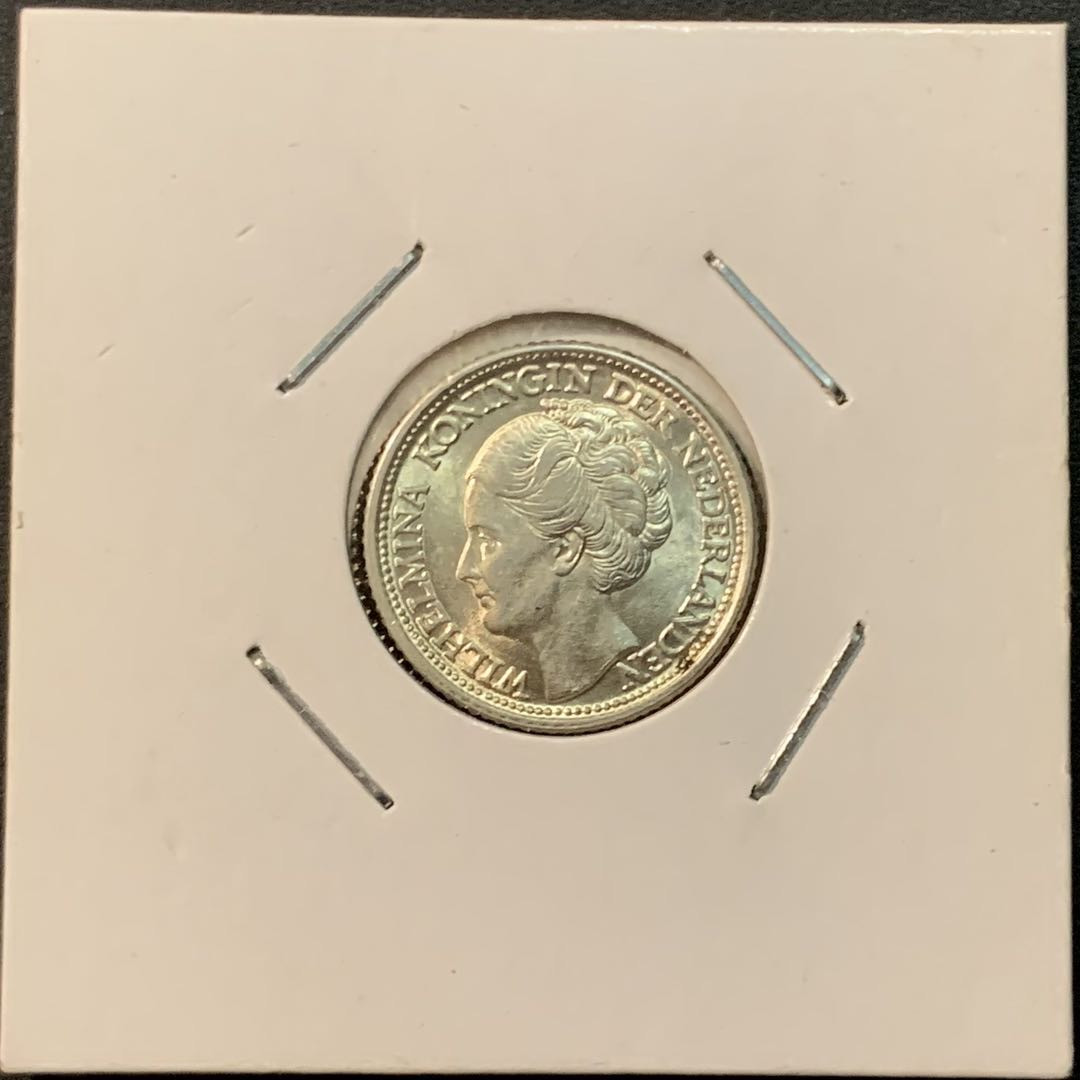 紫瑗钱币—微拍第85期  荷属库拉索 1944年 1/4盾 3.58克 0.64银 BU