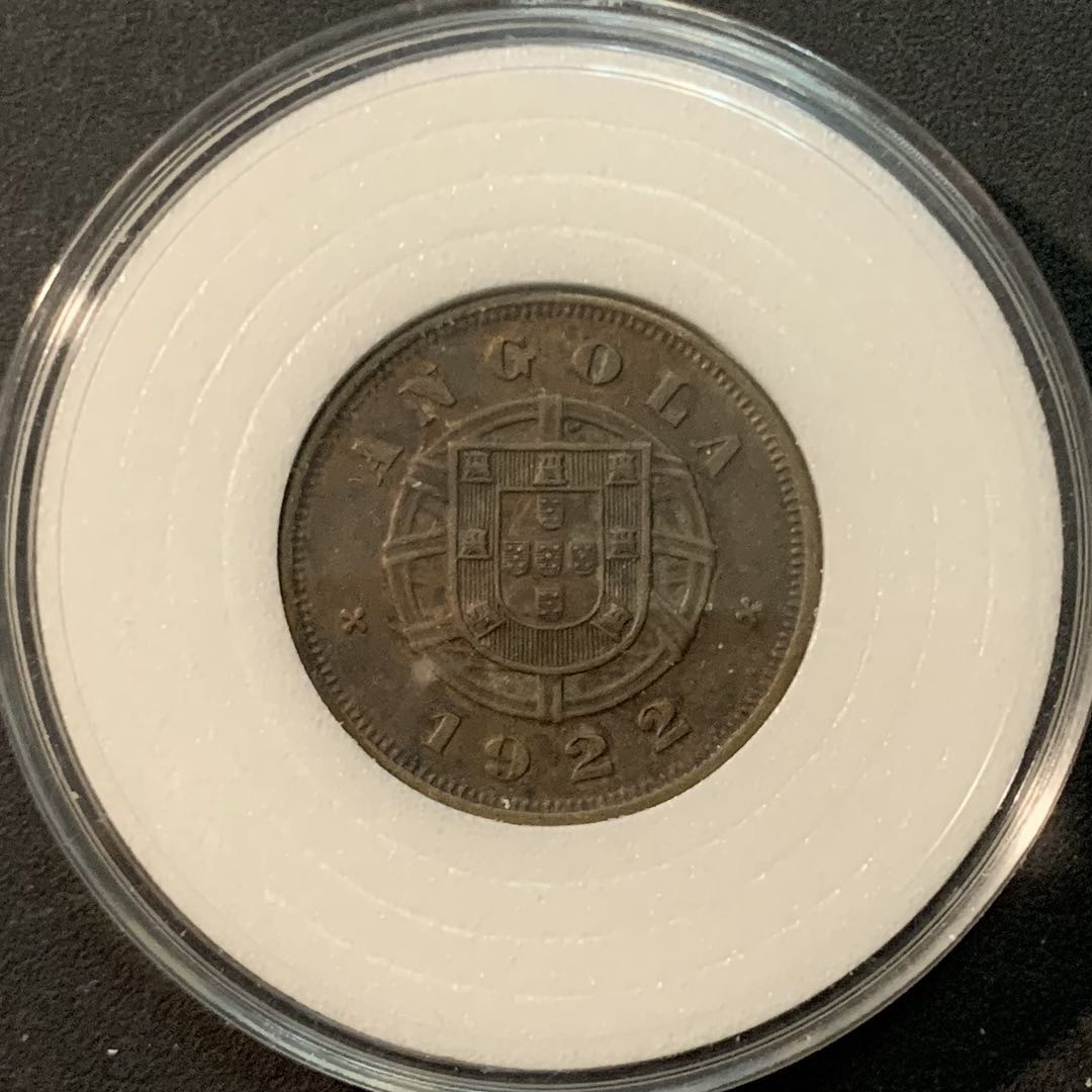 紫瑗钱币—微拍第85期  葡属安哥拉 1922年 5分 铜币 AU品质