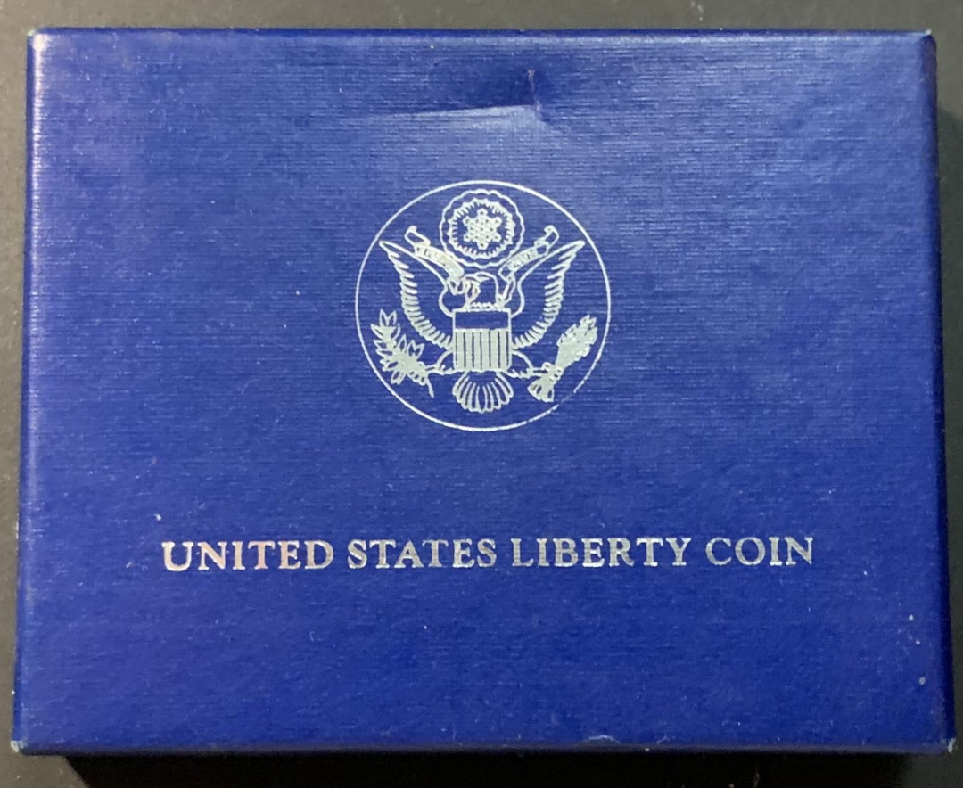 紫瑗钱币—微拍第85期  美国 1986年 自由女神像一百周年 1美元 26.73克 0.9银 原盒证书