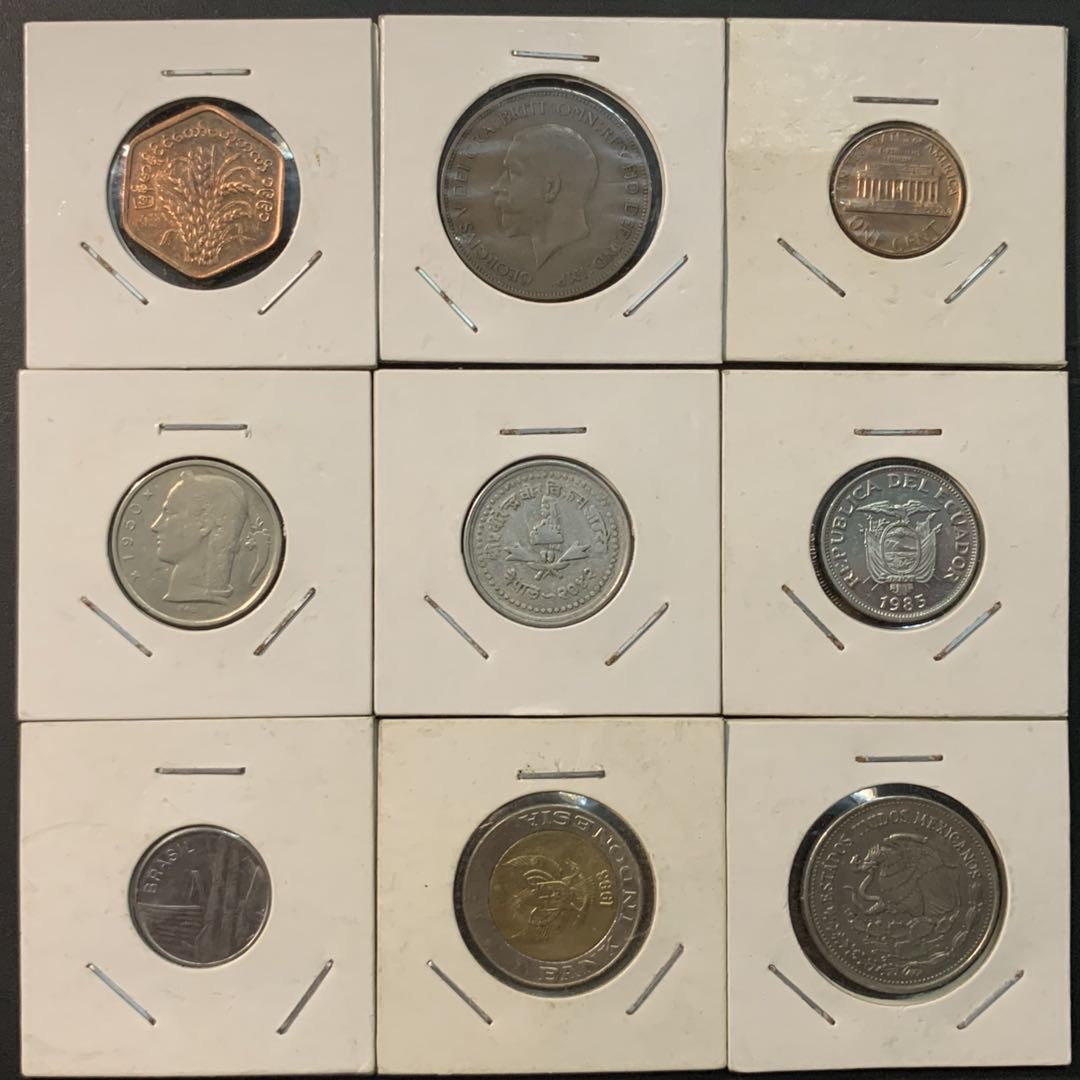 紫瑗钱币—微拍第85期  外国钱币一组9枚 NO.2