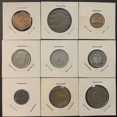 紫瑗钱币—微拍第85期  - 外国钱币一组9枚 NO.2