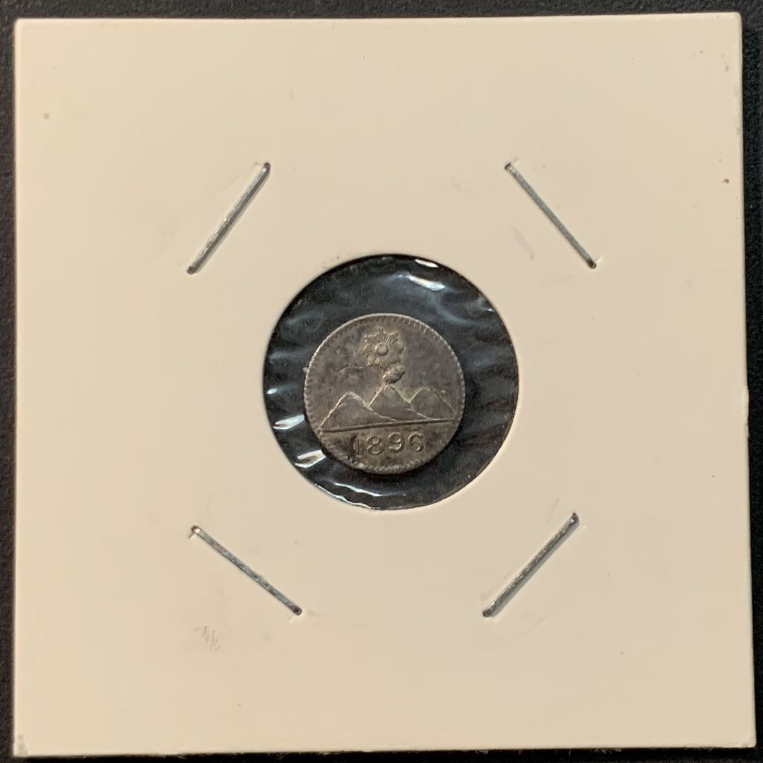 紫瑗钱币—微拍第85期  危地马拉 1896年 1/4瑞尔 0.77克 0.835银 UNC