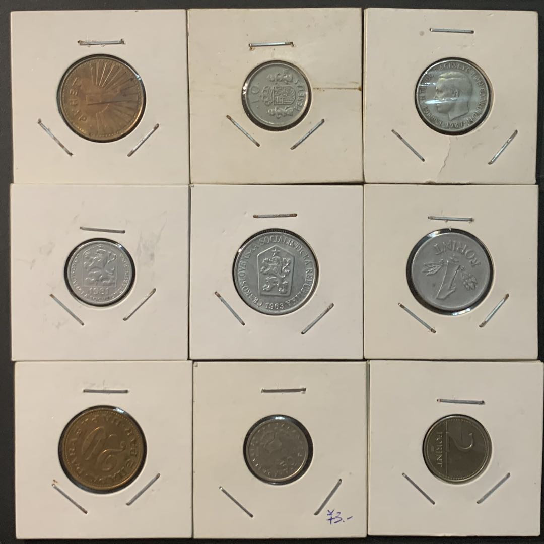 紫瑗钱币—微拍第85期  外国钱币一组9枚 NO.1