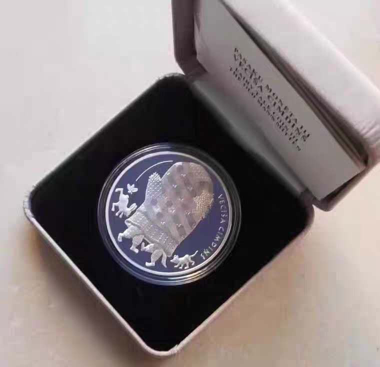 【随心拍&Getcoins】现代钱币拍卖第五十八期 拉脱维亚2017年童话手套彩色纪念银币