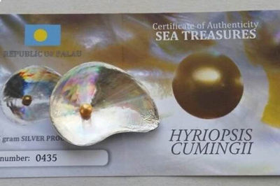 【随心拍&Getcoins】现代钱币拍卖第五十八期 帕劳2014年“玉蚌含珠”三角帆蚌镶嵌银币