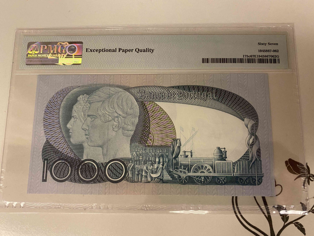 【收藏联盟】第154期拍卖——大津巴布韦遗址（共50拍） 葡萄牙 1981年1000埃斯库多 PMG67EPQ  BWC出品