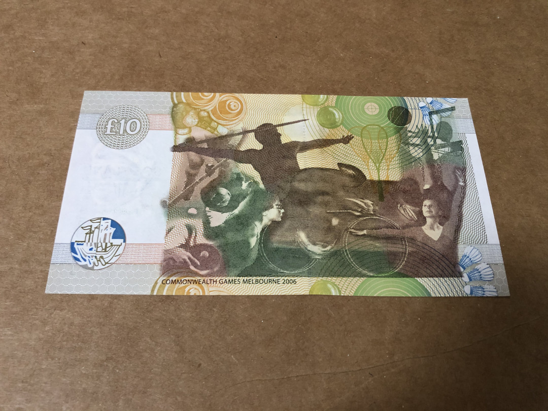 【收藏联盟】第154期拍卖——大津巴布韦遗址（共50拍） 【123顺子号】苏格兰2006年10镑 第18届英联邦运动会纪念钞 全新UNC