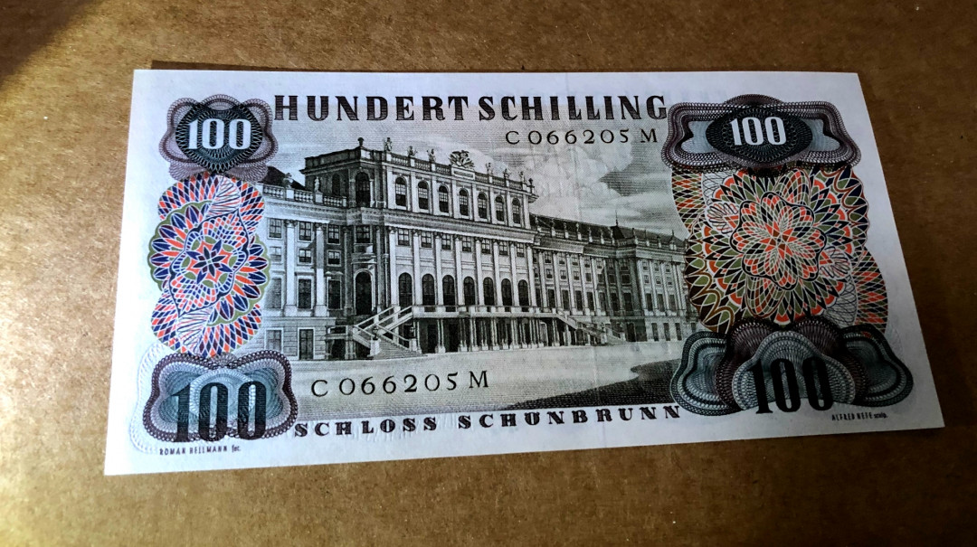 【收藏联盟】第154期拍卖——大津巴布韦遗址（共50拍） 奥地利 1960年100先令 音乐家 约翰-斯特劳斯 油墨很立体 人物雕刻精美 UNC