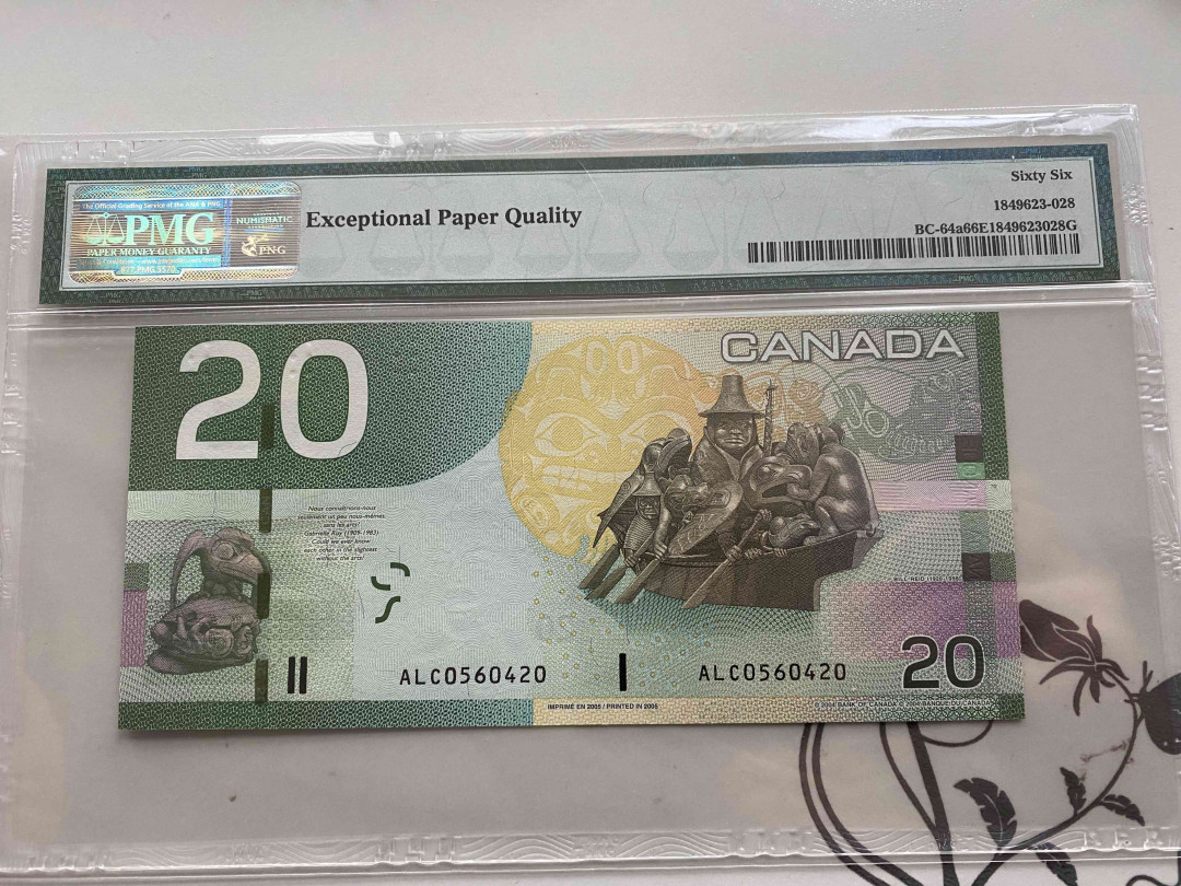 【收藏联盟】第154期拍卖——大津巴布韦遗址（共50拍） 加拿大 2004-07年 20元 PMG66EPQ 