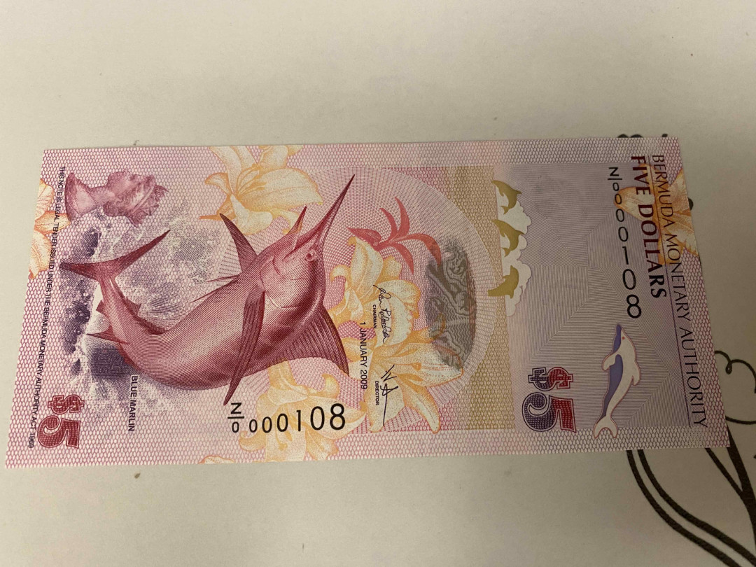 【收藏联盟】第154期拍卖——大津巴布韦遗址（共50拍） 【少见补号108小号】百慕大 2009年 5元 全新UNC