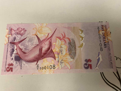 【收藏联盟】第154期拍卖——大津巴布韦遗址（共50拍） - 【少见补号108小号】百慕大 2009年 5元 全新UNC