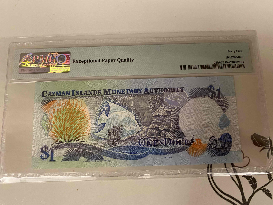 【收藏联盟】第154期拍卖——大津巴布韦遗址（共50拍） 开曼 1998年1元 PMG65EPQ 女王纸币