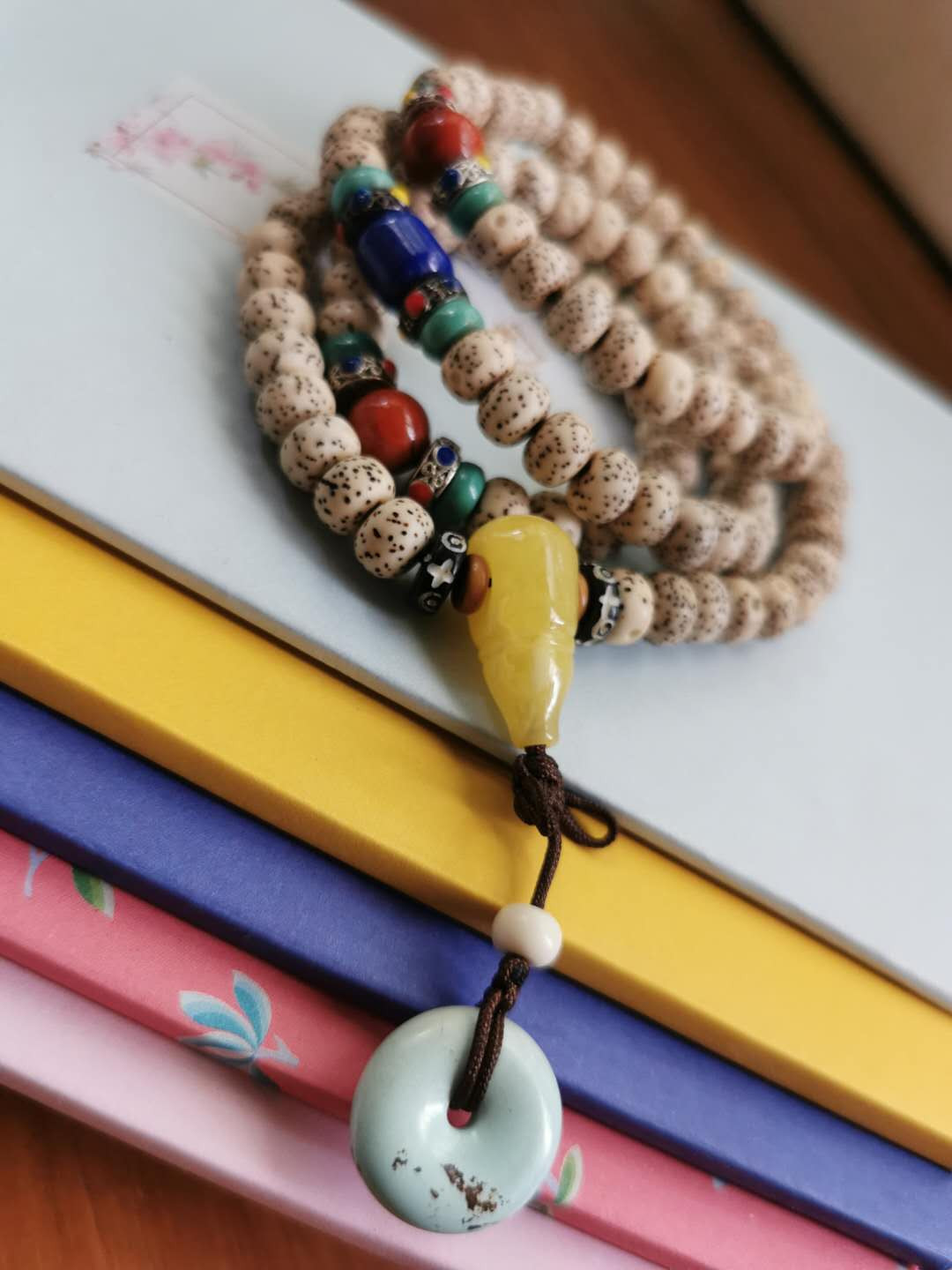 锦色手工🎀 第二期 绿松菩提念珠