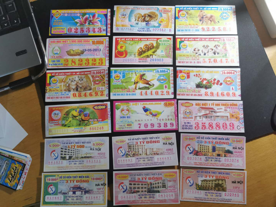 【鲸贝乐淘】千字文·第“存以甘棠，去而益咏”号拍卖 【越南🇻🇳 老挝🇱🇦 】旧彩票50张，不重复