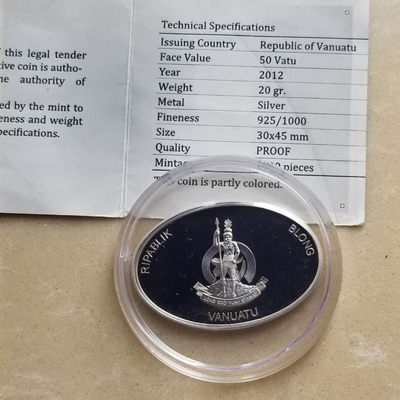 【随心拍&Getcoins】现代钱币拍卖第五十九期 瓦努阿图2012年海盗船长黑胡子银币