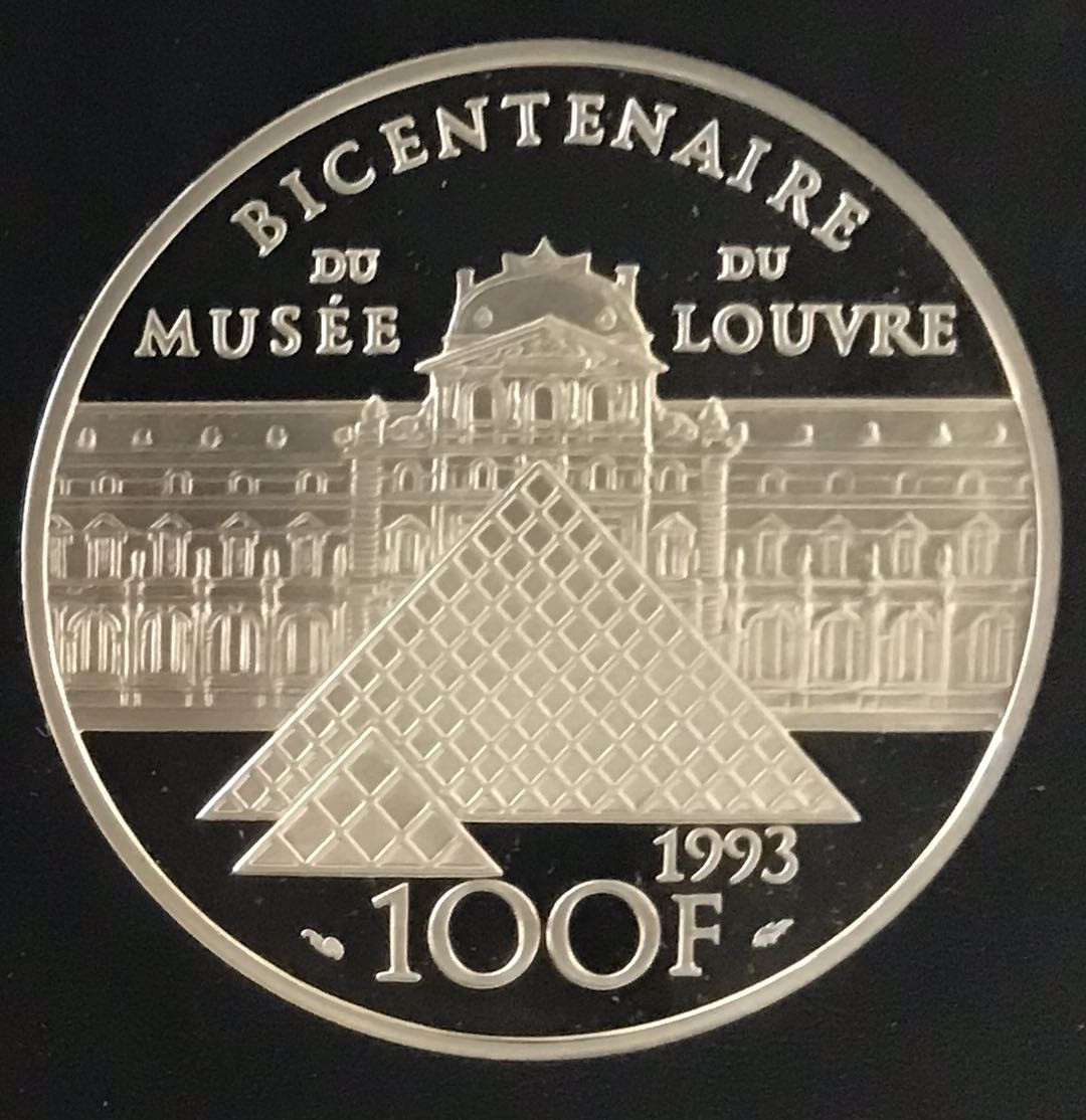 【随心拍&Getcoins】现代钱币拍卖第五十九期 法国1993年100法郎精制纪念大银币卢浮宫馆藏系列断臂维纳斯