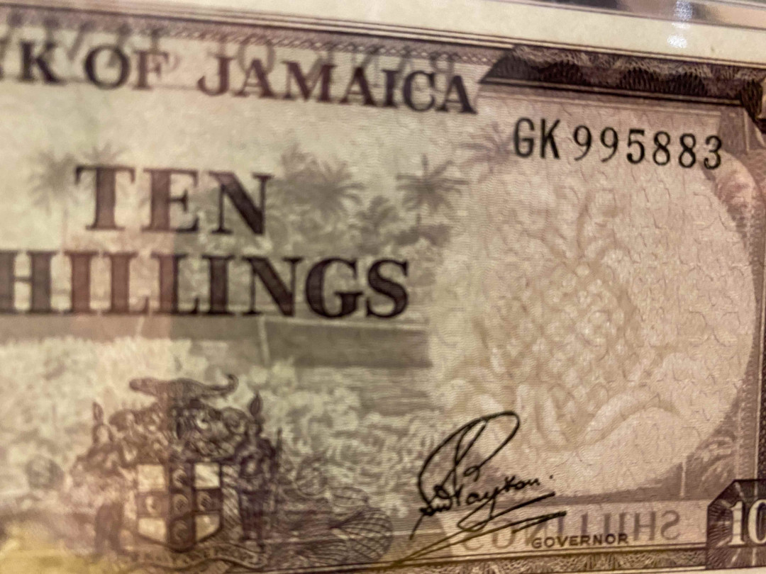 【收藏联盟】第155期拍卖——日本的释迦摩尼（共45拍） 牙买加 1964年10先令 PMG63EPQ  女王纸币 精美 