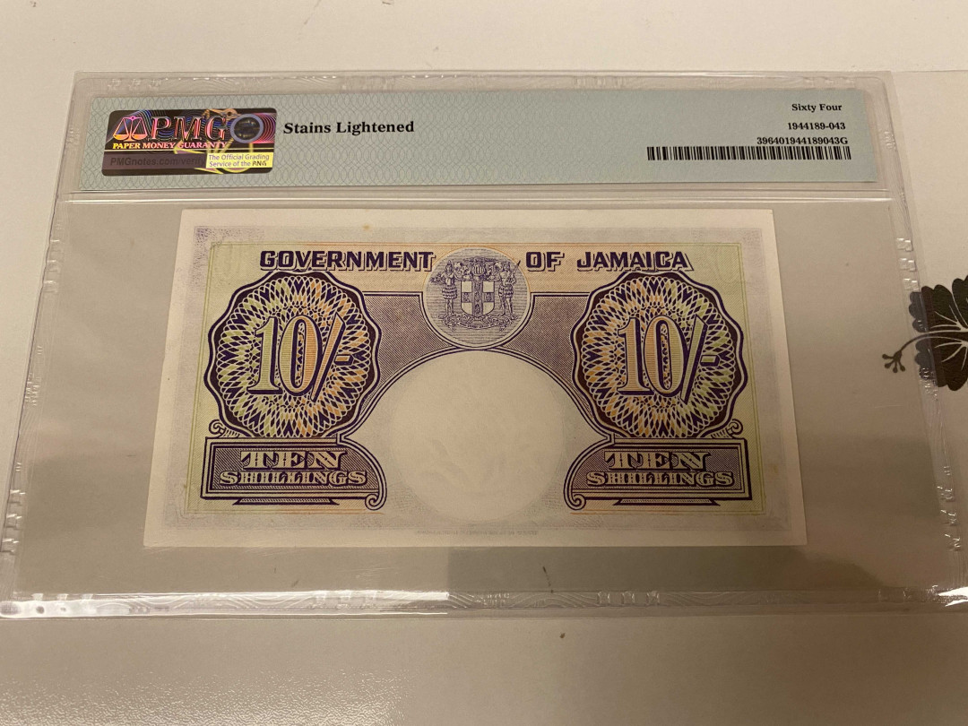 【收藏联盟】第155期拍卖——日本的释迦摩尼（共45拍） 牙买加 1950-60年10先令 PMG64 男皇乔治