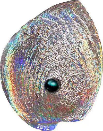 【随心拍&Getcoins】现代钱币拍卖第五十九期 帕劳2012年彩鲍含珠”鲍鱼蚌壳异形镶嵌银币