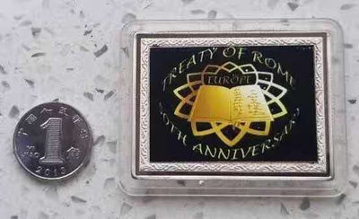 【随心拍&Getcoins】现代钱币拍卖第五十九期 马拉维2007年罗马条约50周年方形彩色镀银纪念币