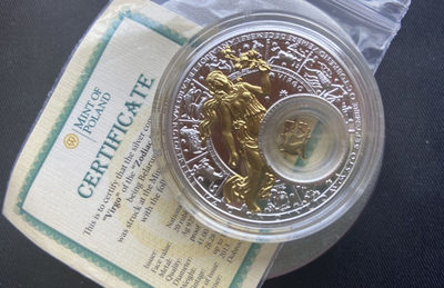 【随心拍&Getcoins】现代钱币拍卖第五十九期 【白俄罗斯】白俄罗斯2013年20卢布，十二星座银币系列--“处女座”，镶嵌可旋转“活体”小女孩 镀24K金 嵌透明水晶窗精制银币