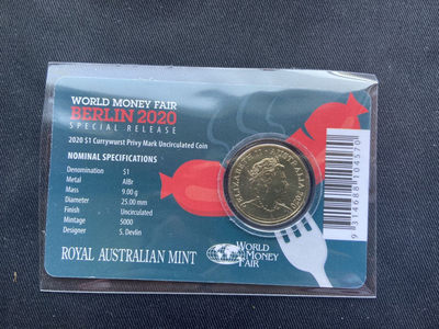 【随心拍&Getcoins】现代钱币拍卖第五十九期 【澳大利亚】澳大利亚私印柏林币展流通币【大香肠私印】
