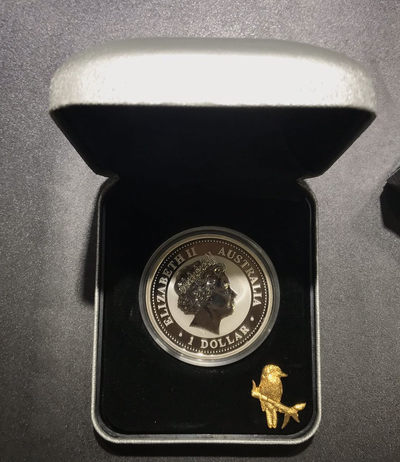 【随心拍&Getcoins】现代钱币拍卖第五十九期 澳大利亚2005年澳洲动物翠鸟1盎司银币