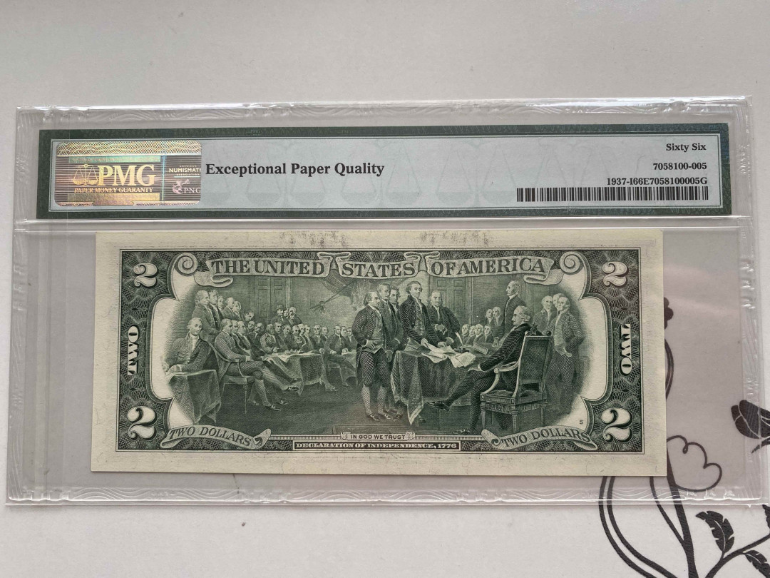 【收藏联盟】第156期拍卖（共50拍） 【6666狮子号】美国 2003年2美金 PMG66EPQ