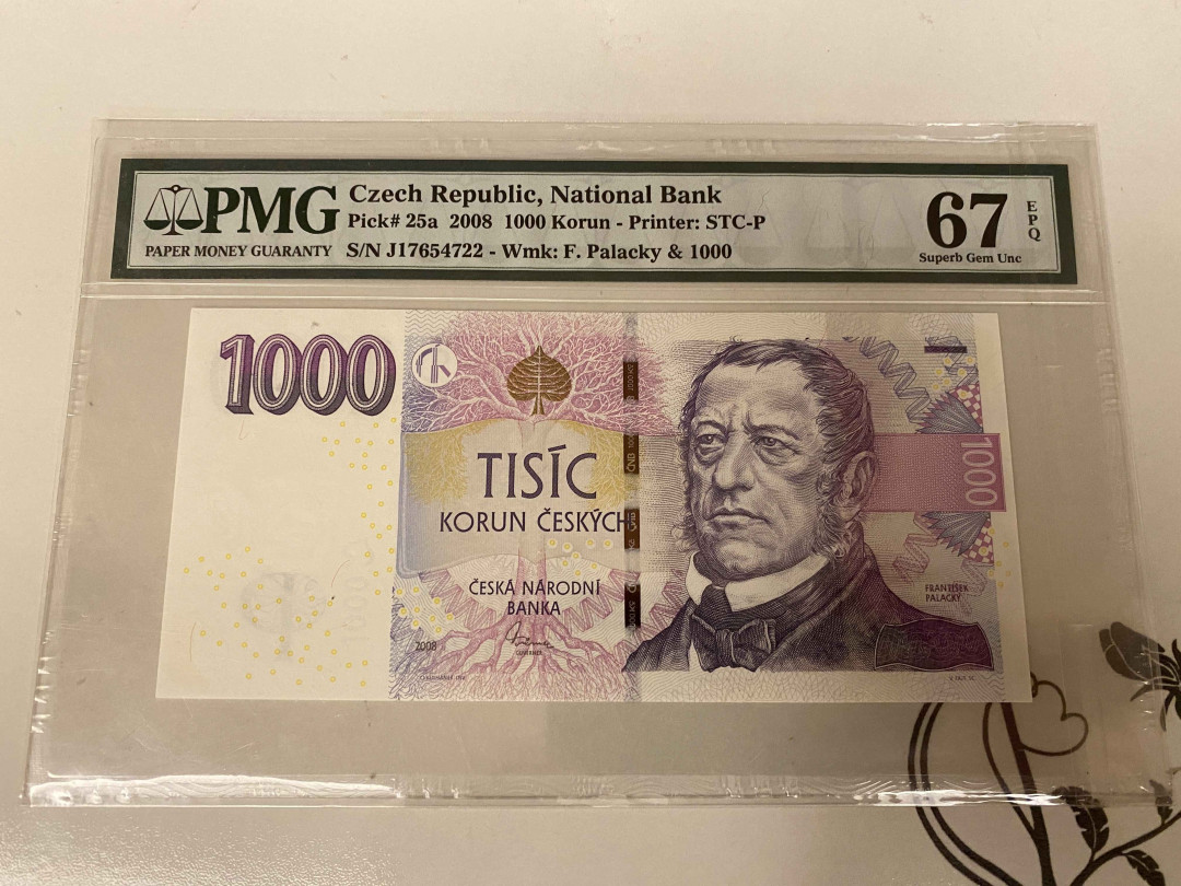 【收藏联盟】第157期拍卖——芝麻开门（共48拍） 捷克 2008年1000克朗 PMG67EPQ 