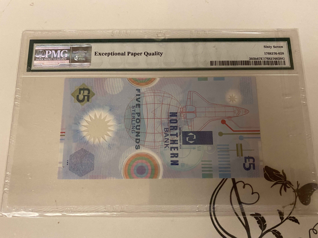 【收藏联盟】第157期拍卖——芝麻开门（共48拍） 北爱尔兰 2000年5镑 PMG67EPQ  纪念钞 