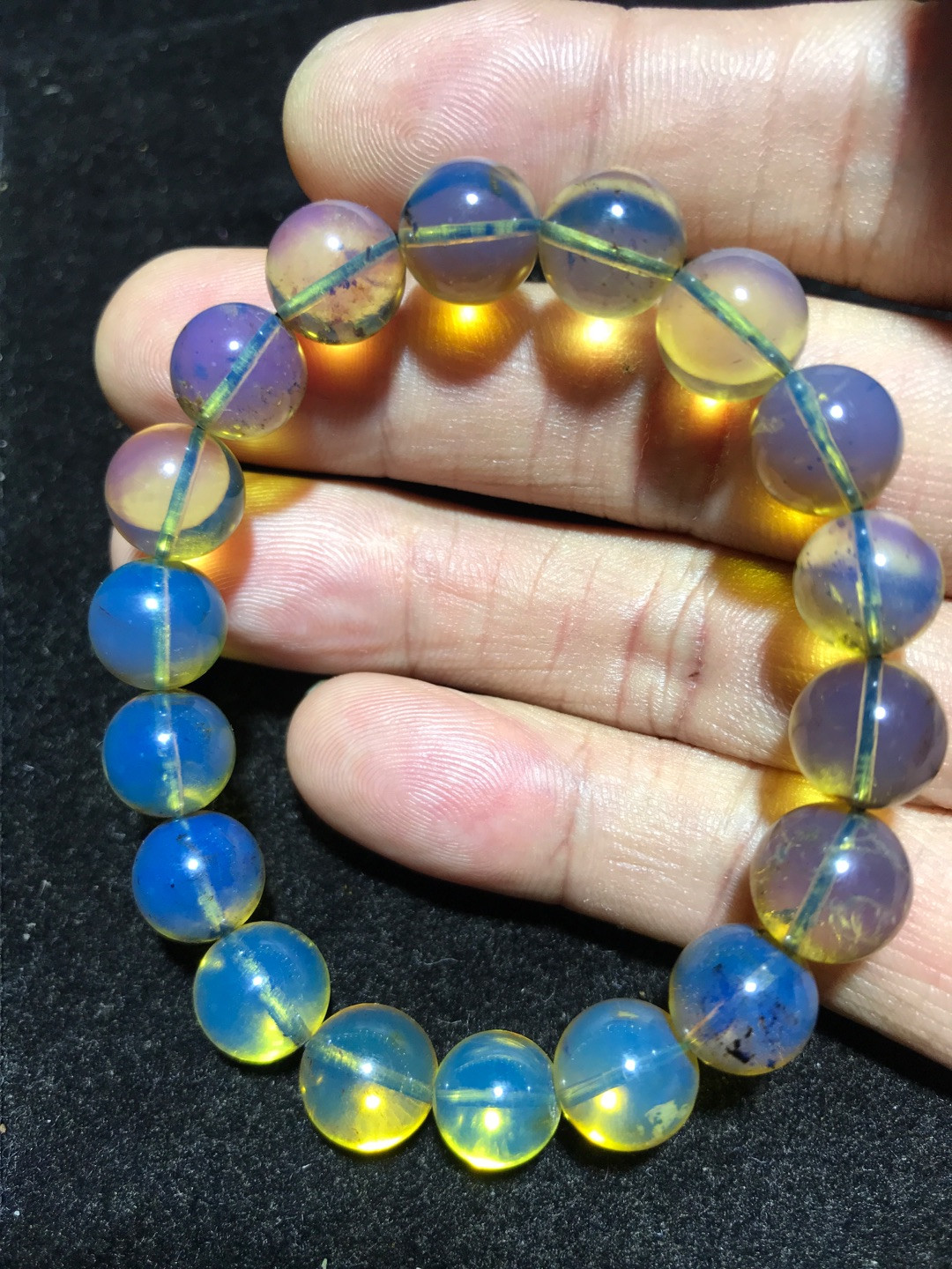 多米尼加蓝珀专场 多米尼加蓝珀手串（女士）10MM