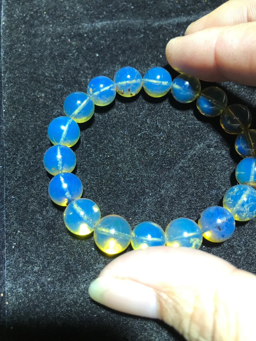 多米尼加蓝珀专场 多米尼加蓝珀手串（女士）10MM