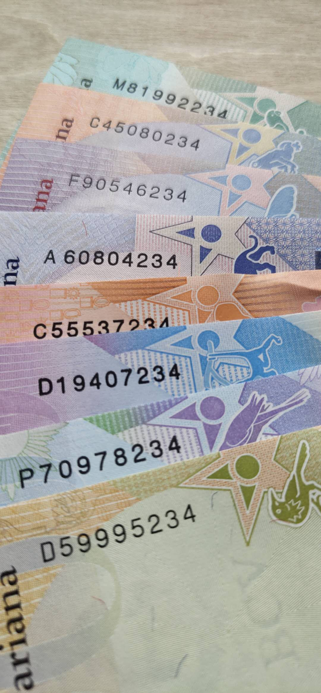 ★币不可少★第125期微拍★快递包邮 委内瑞拉 1套8张 尾3同 顺子234