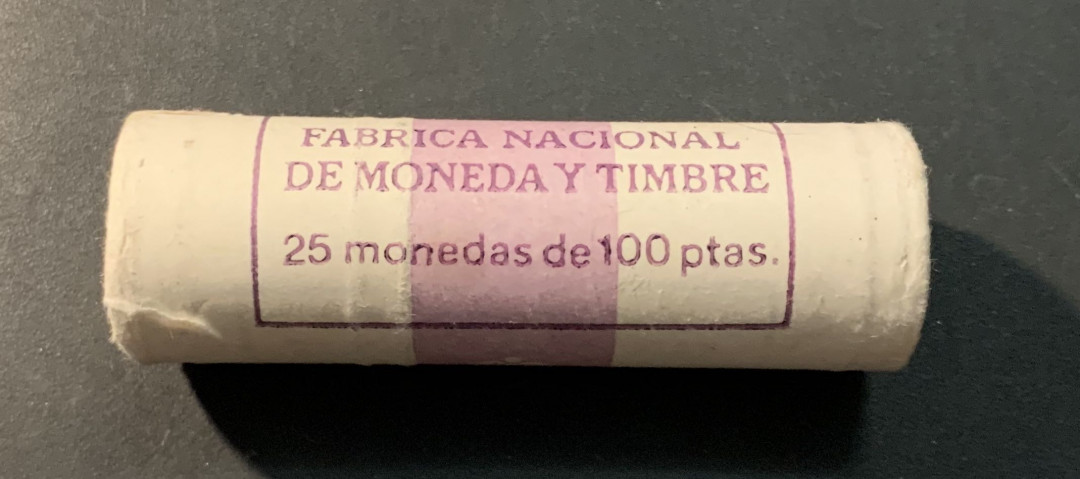 紫瑗钱币—微拍第90期  西班牙 1984年 胡安 卡洛斯国王 100比塞塔 25枚原卷
