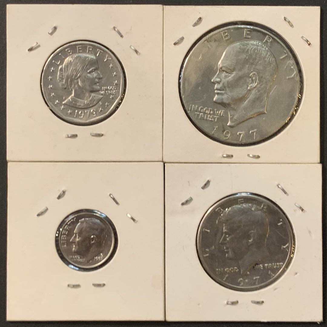 紫瑗钱币—微拍第90期  美国 流通硬币 4枚一组