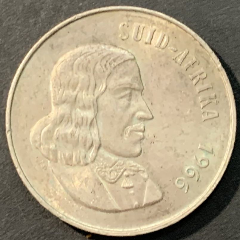 紫瑗钱币—微拍第90期  南非 1966年 总督吕贝克 1兰特 15克 0.8银