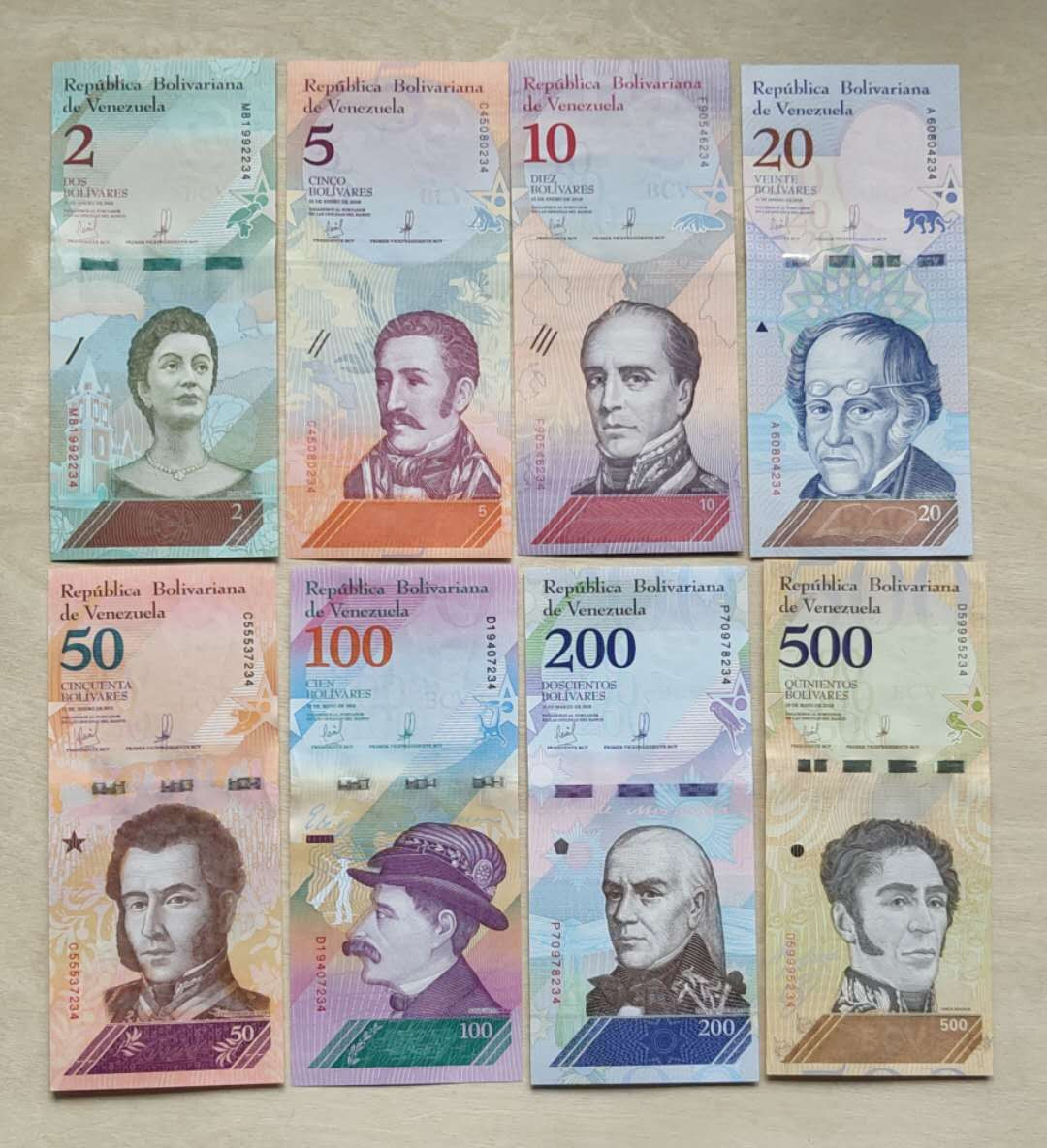 ★币不可少★第125期微拍★快递包邮 委内瑞拉 1套8张 尾3同 顺子234