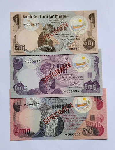 ★币不可少★第125期微拍★快递包邮 - 马耳他 全新 3张样票  小号000835