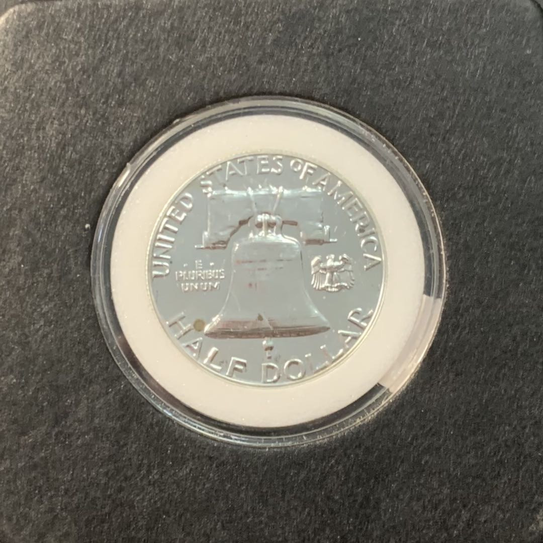 紫瑗钱币—微拍第90期  美国 1962年 富兰克林 50美分 半美元 12.5克 0.9银 PR65 精制