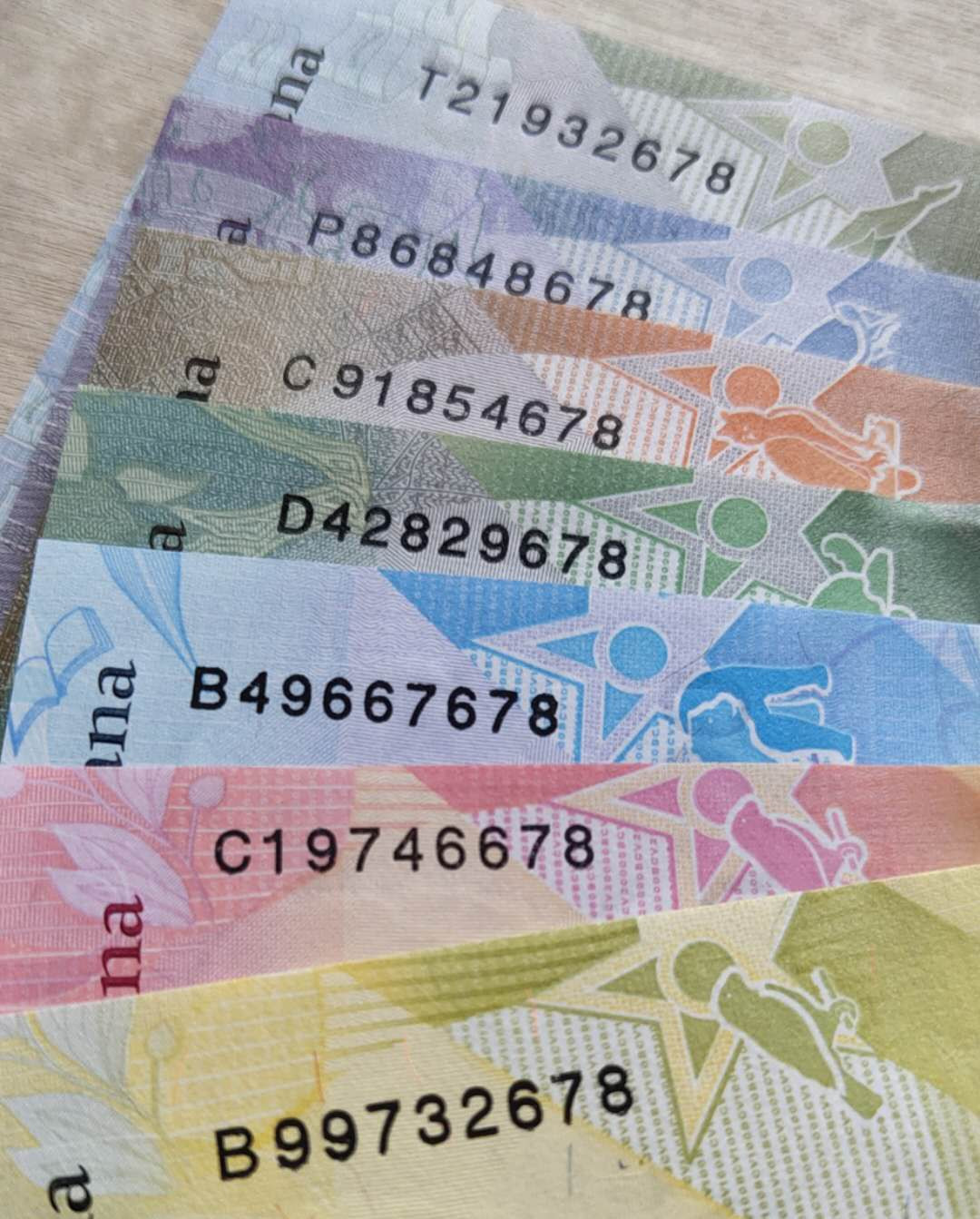 ★币不可少★第125期微拍★快递包邮 委内瑞拉 1套7张 尾3同 顺子678