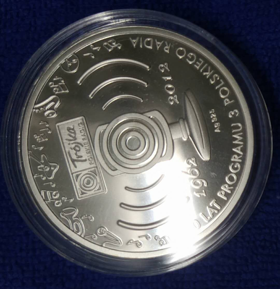 【随心拍&Getcoins】现代钱币拍卖第六十期 【纽埃】2012 纽埃2012年3元，稀有面值3元，“波兰雷达”---波兰广播第三节目50年，精制稀有面值(3元)纪念银币