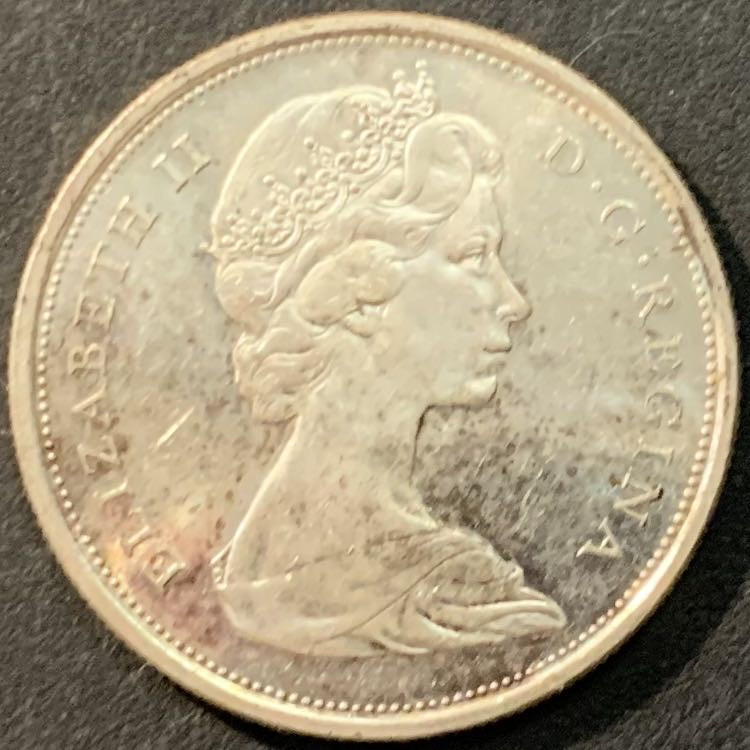 紫瑗钱币—微拍第90期  加拿大 1967年 建国100周年 50分 野兔 11.67克 0.8银