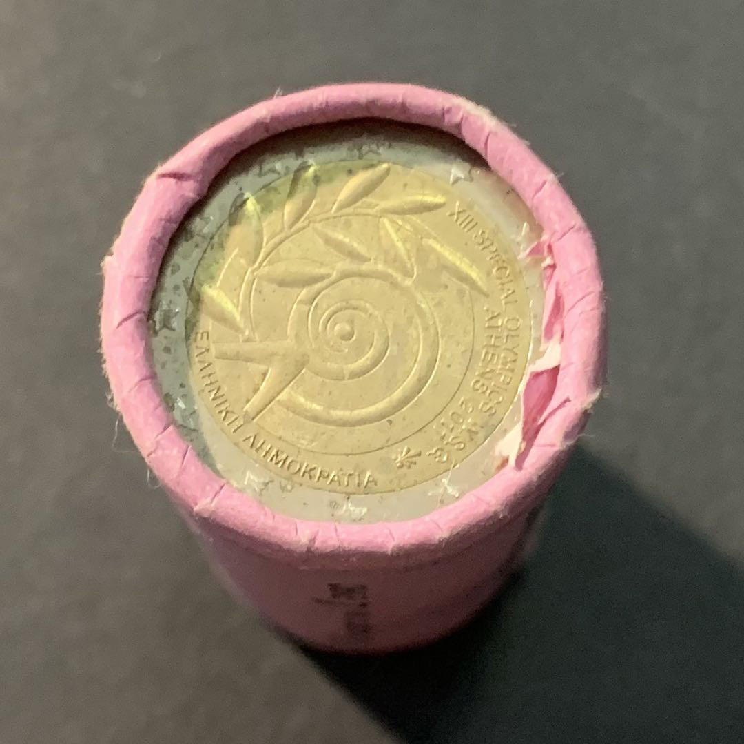 紫瑗钱币—微拍第90期  希腊 2011年 雅典特殊奥林匹克运动会 2欧元 双色纪念币 25枚整卷 少见