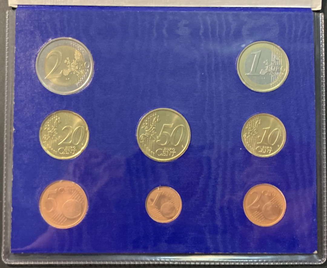 紫瑗钱币—微拍第90期  梵蒂冈 2007年 保罗二世 1分—2欧 8枚套 官方套