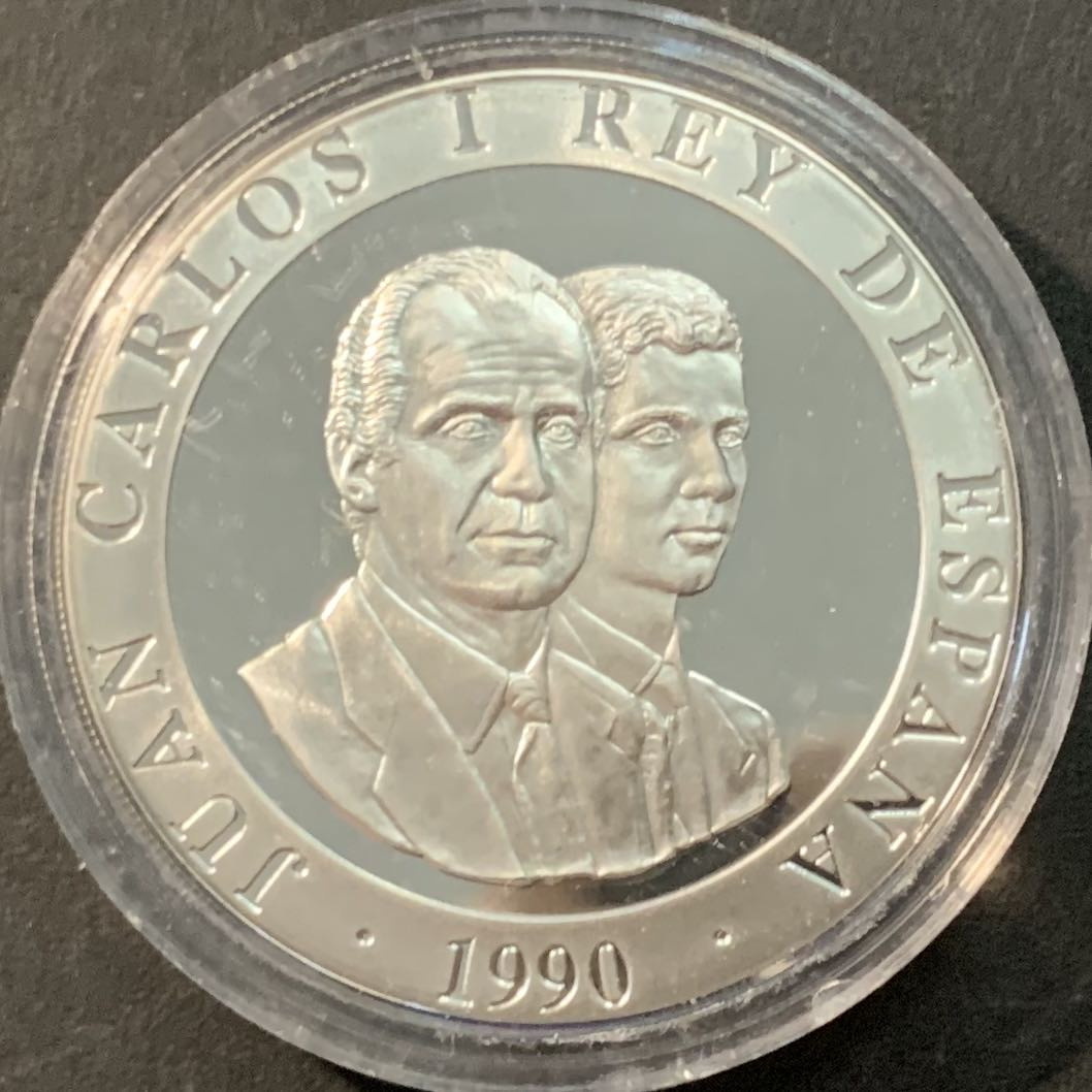 紫瑗钱币—微拍第90期  西班牙 1990年 92巴塞罗那奥运会 足球运动员 2000比塞塔 26.7克 0.925银 精制